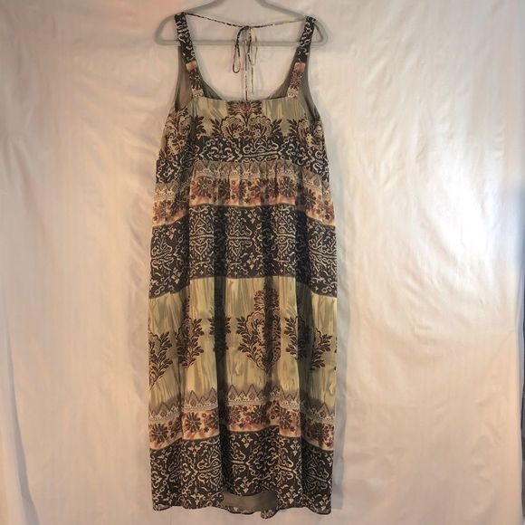 Positive Attitude Surplus Neck Mid Length Sleeveless Dress Plus Size 18 - Picture 5 of 11